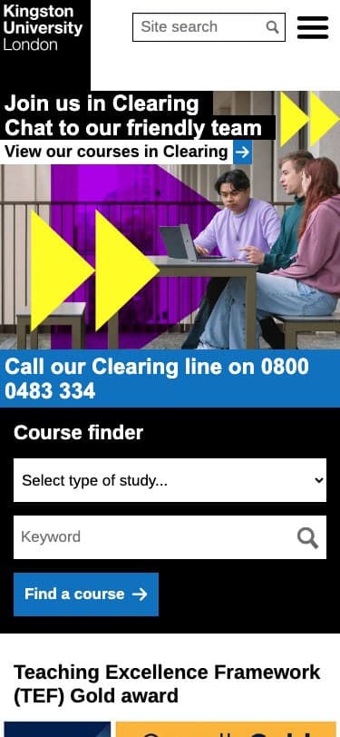 Kingston University - Mobile screenshot