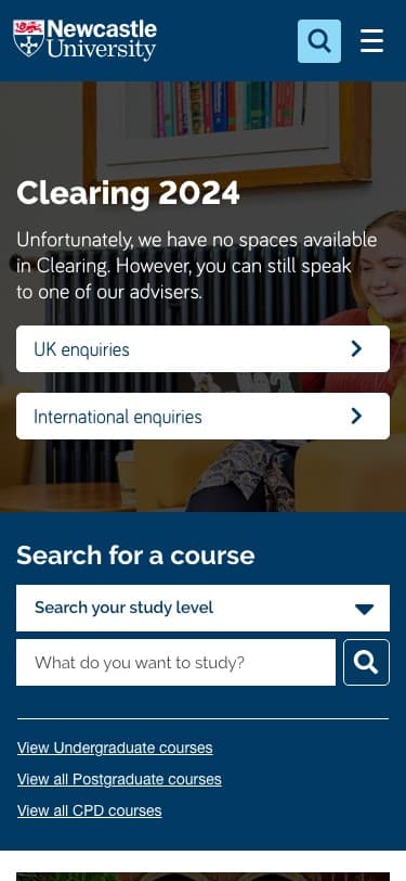 Newcastle University - Mobile screenshot